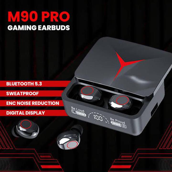 M90 Pro TWS True Wireless Earbuds – Bluetooth 5.3 Earphones with HiFi Stereo Bass, ENC Noise Cancellation & 1200mAh Power Bank Charging Case