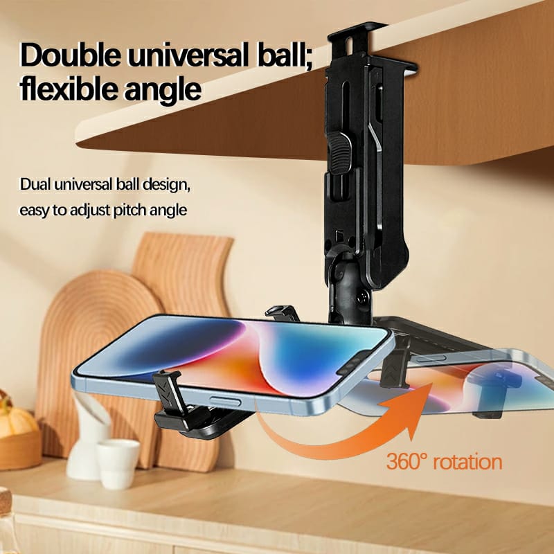 Multifunctional Portable Phone Holder & Tripod – 3-in-1 Versatile Desktop Stand & Table Clamp Mount with 360° Adjustable Rotation for Travel, Live Streaming & Vlogging