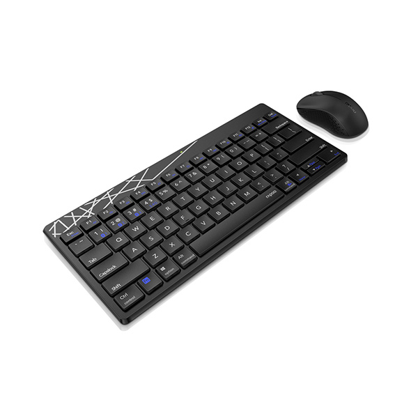 Rapoo 8000S Wireless Keyboard & Mouse Combo – Black