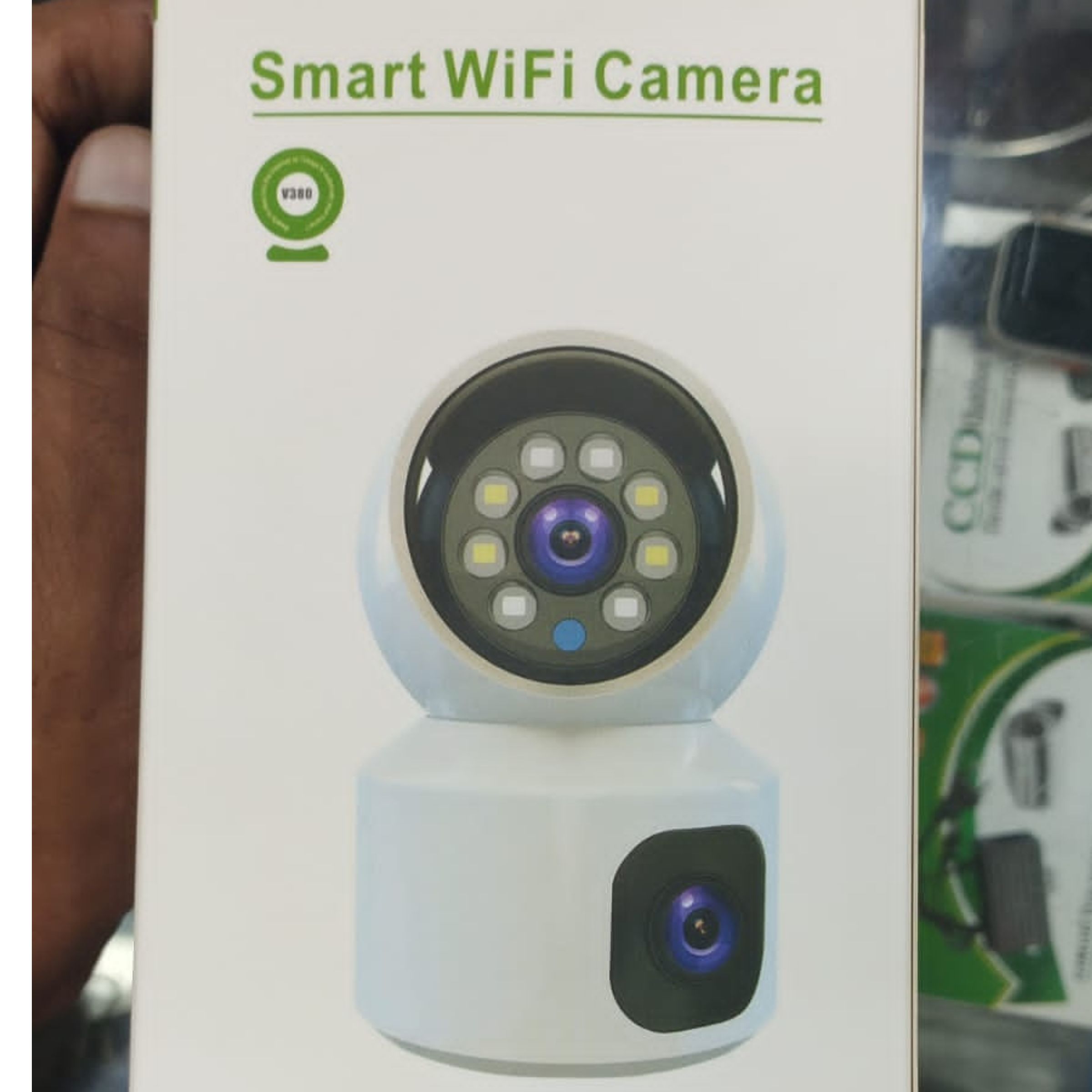V380 Pro Dual Lens 1080P WiFi Security Camera – Rotatable 360-Degree Wireless Indoor CCTV with Smart AI Motion Tracking, Night Vision & Two-Way Audio (Model: V9L)
